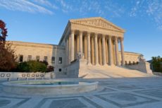 10575949 - the front of the us supreme court in washington, dc, at dusk.